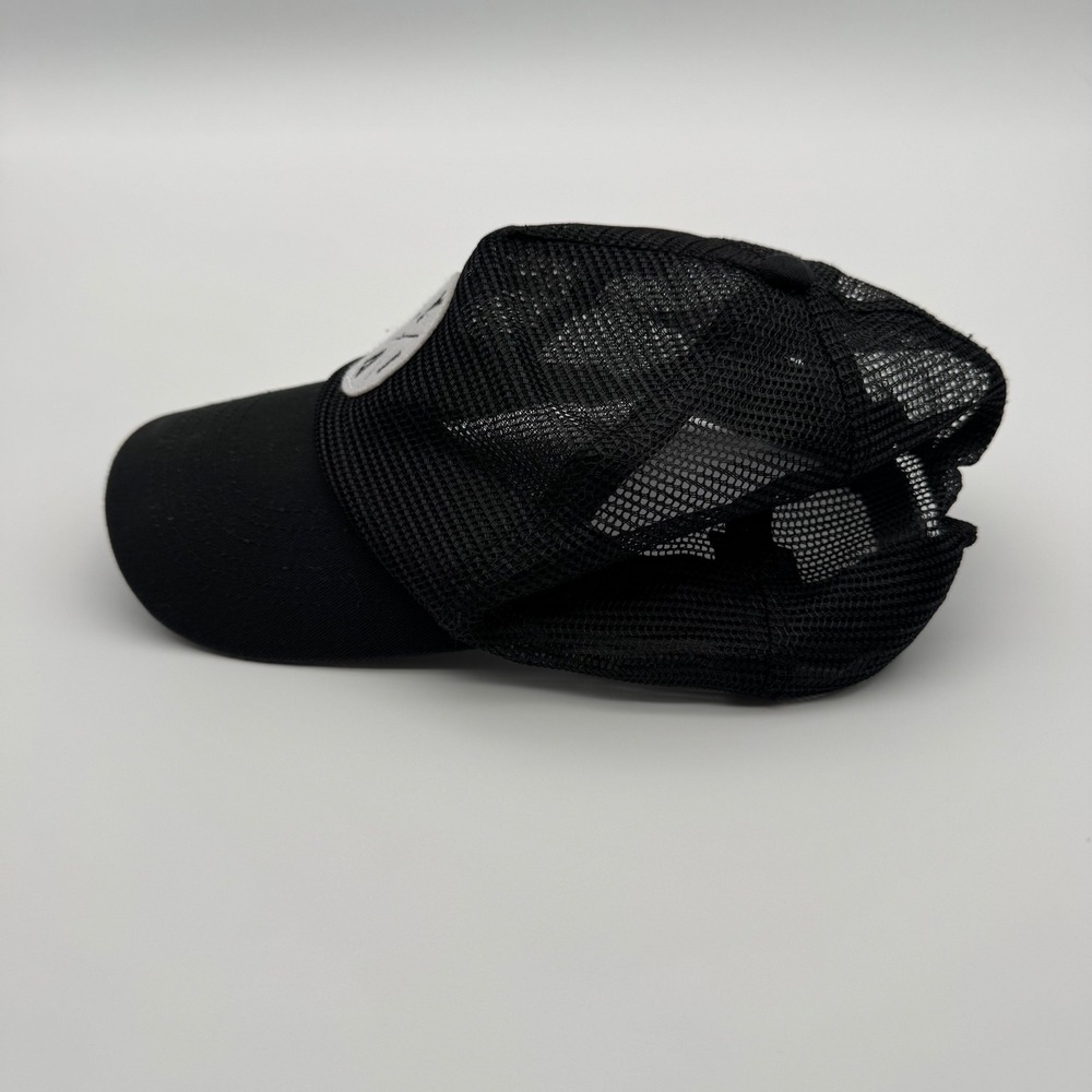 Zyia Active Mesh Trucker Hat Black Adjustable Snapback Baseball Cap Logo Patch - Picture 3 of 4